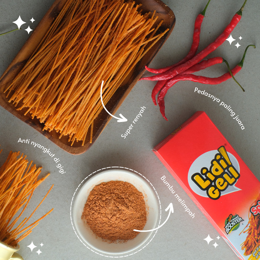 Lidi Geli - Mie Lidi Rasa Spicy & Sea Salt (Pre-order)